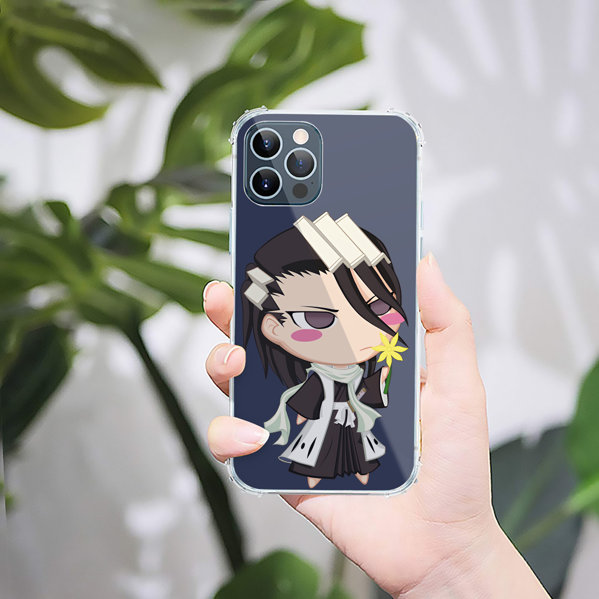 （画像用） ブリーチ くちき びゃくや BLEACH Kuchiki Byakuya 【iPhone 12シリーズ対応】透明スマホケース（クリアソフトケース）